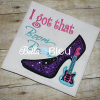 Sexy Guitar Heel Machine Applique Embroidery Design