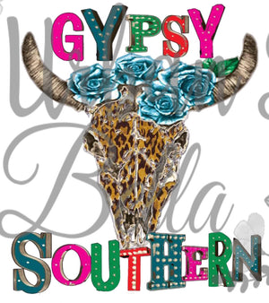 Gypsy Boutique Longhorn Skull Sublimation png file