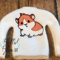ITH Sketchy Hamster Elf Sweater Shirt machine embroidery design
