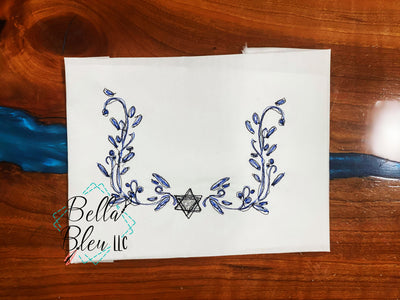 Hanukkah Jewish Star of David Monogram Frame Scribble Sketchy