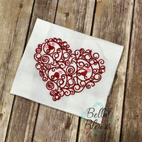 Interlaced Valentine Heart Machine Embroidery Design 6x10