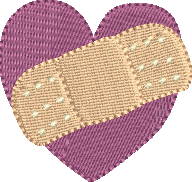 Heart with Bandaid Mini Design