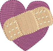 Heart with Bandaid Mini Design