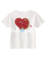 Cupid's Heart with Bow Machine Applique Embroidery Design