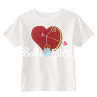 Cupid's Heart with Bow Machine Applique Embroidery Design