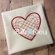 Quick Stitch Scroll Heart Satin Redwork Filled Machine Embroidery Design Valentines Day