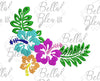 Hibiscus Floral Monogram Frame