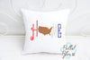 Home with USA Saying Machine Embroidery
