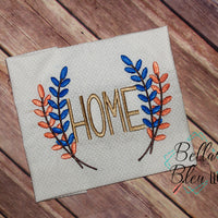 Home with Branch Saying Machine Embroidery 4x4