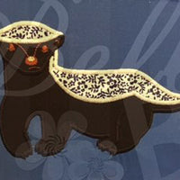 Honey badger Badger Animal Applique Embroidery Design