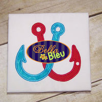Wedding Got Hooked or Fishing Fish Hooks Applique Machine Embroidery Design