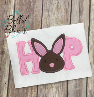 Hop Easter Bunny saying Machine Embroidery design 7x11