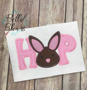 Hop Easter Bunny saying Machine Embroidery design 8x12