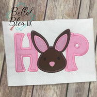 Hop Easter Bunny saying Machine Embroidery design 8x12