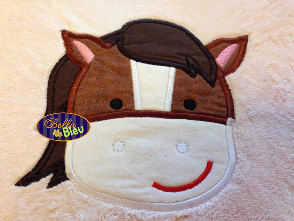 Applique Barn yard farm Horse Applique Machine Embroidery Design