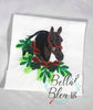 Christmas Horse with Wreath filled Machine Embroidery design