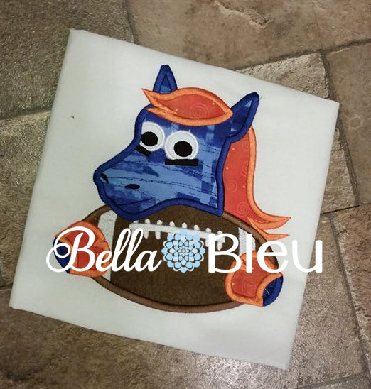 Broncos Football Mascot, Colts Football Mascot Applique machine embroidery