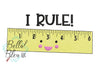 I Rule Sketchy Ruler back to school machine embroidery design