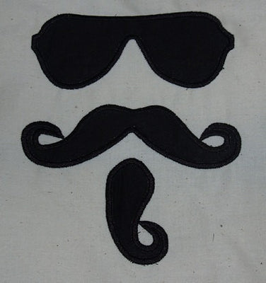 Mustache Sunglasses Rico Sauve Applique Embroidery Designs