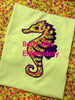 Seahorse Embroidery Design, Seahorse applique design, Summer Seahorse embroidery, Nautical Embroidery Design