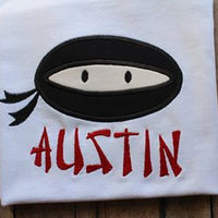 Ninja Boy Machine Embroidery applique design 6x10
