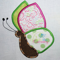 Spring Butterfly Applique Machine Embroidery Design