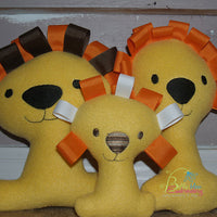 In the Hoop Lion Stuffie Embroidery Applique design Easter machine 4 sizes