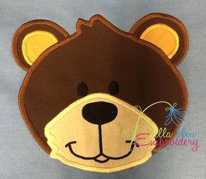 Zoo Animal Black Bear Applique Embroidery Designs Design