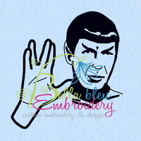 Inspired Star Trek Spock Filled Machine Embroidery Designs Design