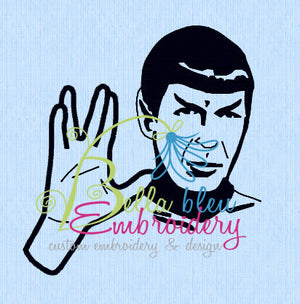 Inspired Star Trek Spock Filled Machine Embroidery Designs Design
