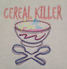 Cereal Killer Outline with Cross Spoons Machine Embroidery Design Geeky