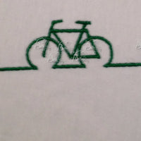 EKG Heartbeat of a Biker Bike fill machine Embroidery Design