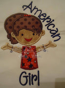 Girl wearing Loom Bracelets Machine Applique Embroidery Designs