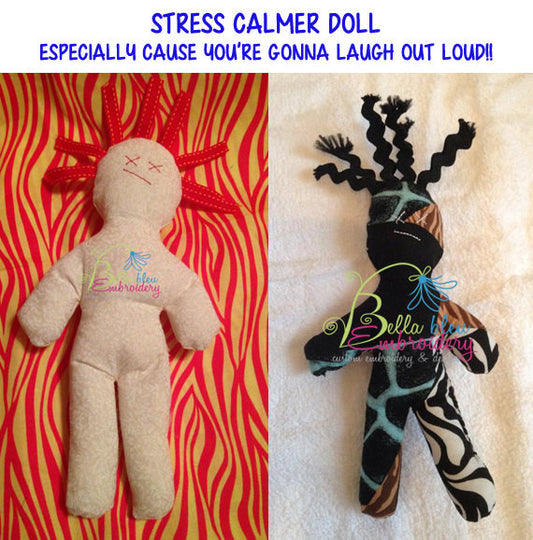 ITH In the Hoop Damnit Damn It Stress Calmer Doll Machine Embroidery design