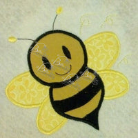 Bumble Bee Applique Embroidery Designs Design 4 sizes