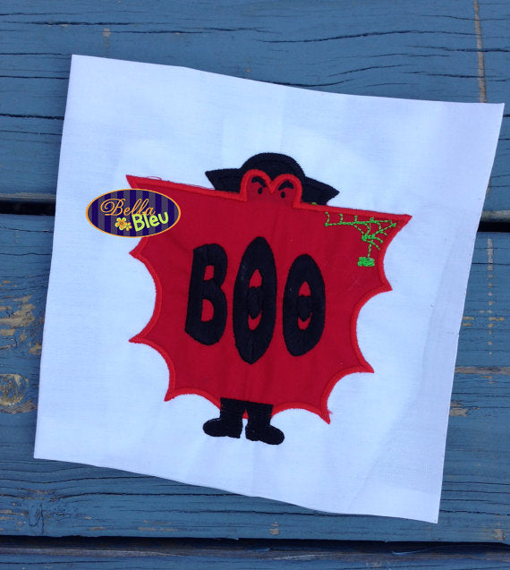 Halloween Dracula Vampire Monogram Machine Applique Embroidery Design
