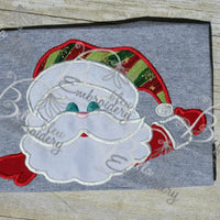 Santa Claus Face Machine Applique Embroidery Design