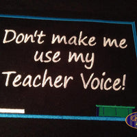 Back to School Teacher Voice Chalkboard Applique Embroidery Design
