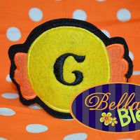 ITH in the hoop Candy Corn Halloween Christmas Monogram Headband Topper Slider machine embroidery