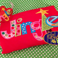 ITH in the hoop Christmas Jingle Headband Slider Topper machine embroidery