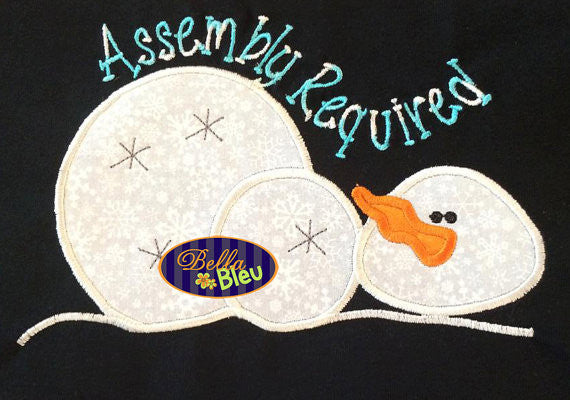 Applique Snowman Assembly Required Winter