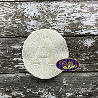 Embossed Alpha Coop Font Towel Monogram Embroidery design machine embroidery