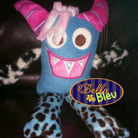 ITH in the hoop Adorable Monster Stuffie Stuff Applique machine embroidery