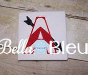 Applique Arrow Alphabet Letters Font A to Z Applique MachineEmbroidery Design
