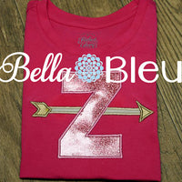 Applique Arrow Alphabet Letters Font A to Z Applique MachineEmbroidery Design