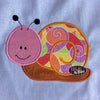Nautical Summer Snail Embroidery Applique Design
