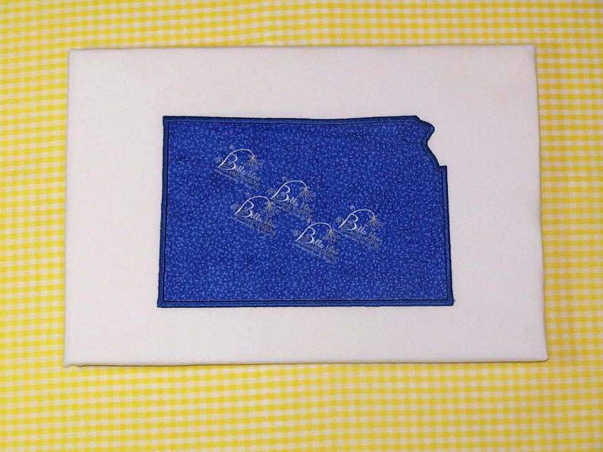 Kansas State Applique Embroidery Design Monogram