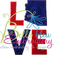 Love Arizona State Applique Embroidery Design Monogram