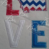 Montana State Love Applique Embroidery Design Monogram