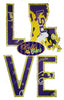 Louisiana State Love Applique Embroidery Design Monogram